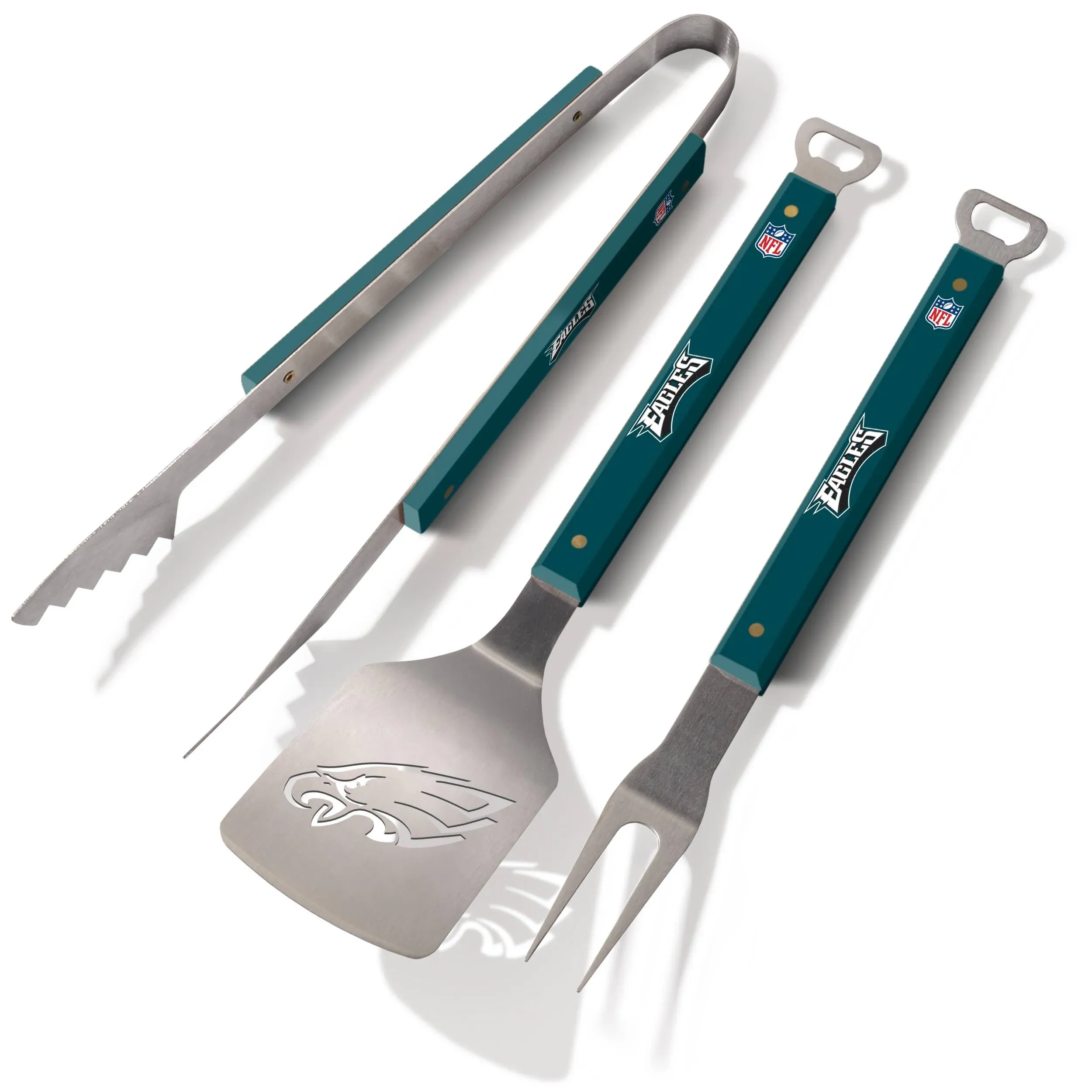 Sportula Philadelphia Eagles Spirit Series 3-Piece BBQ Set 3-Pack Stainless Steel Tool Set Lowes.com