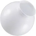 KastLite 6" White Acrylic Lamp Post Globe | Smooth Textured with 3.14" Screw Neck | Manufactured by Crown Plastics