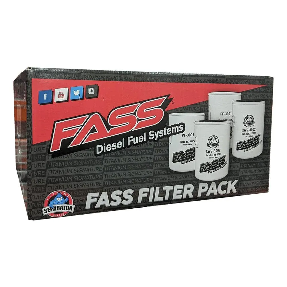 FASS Filter Pack Contains (2) XWS-3002 &amp; (2) PF-3001