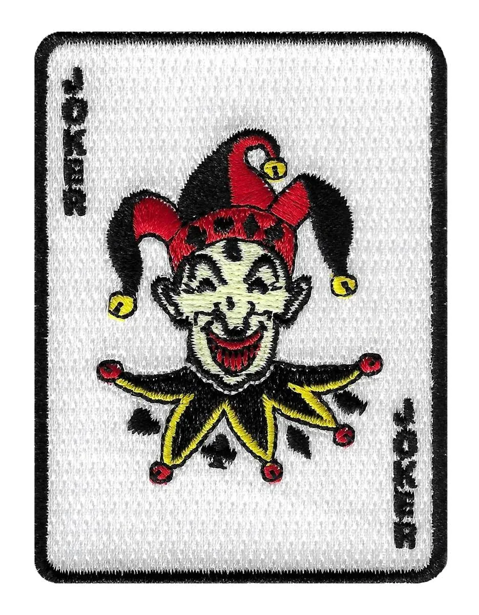 Cypress Collectibles Joker Iron-On Patch Embroidered Poker Las Vegas Playing Cards