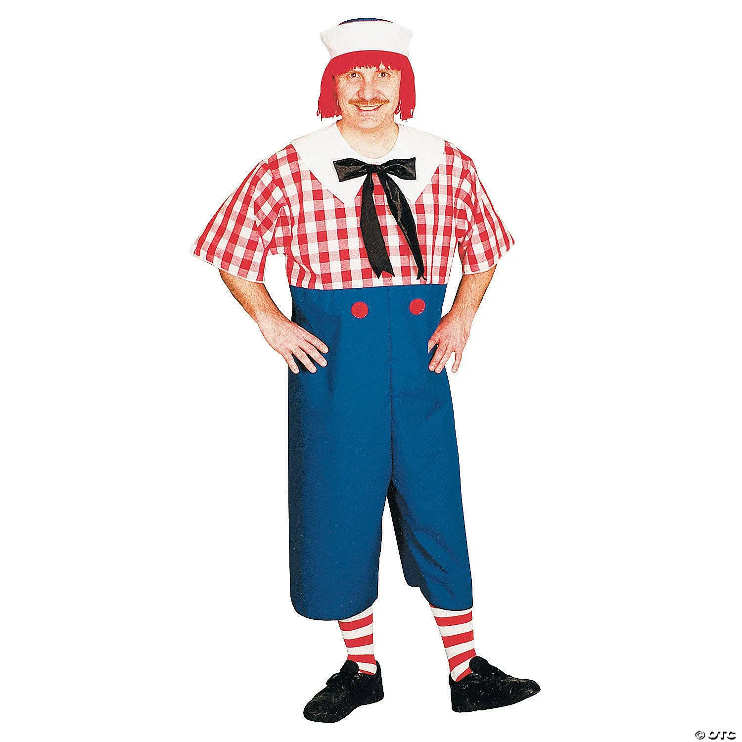 Morris Costumes Men's Raggedy Andy Costume, Blue/Red/Black, OS