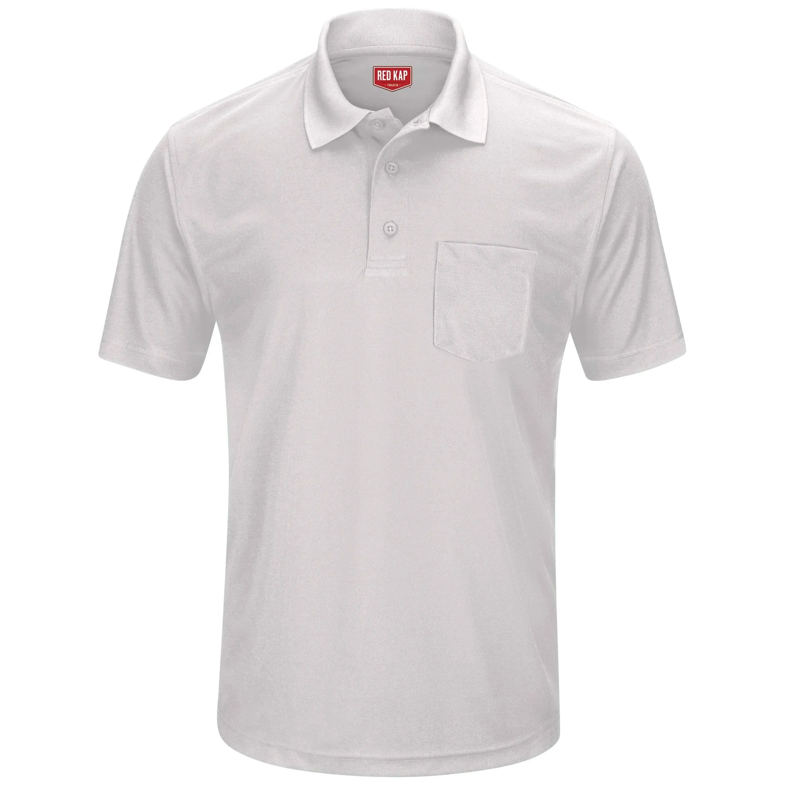 Red Kap Men's SK98 Performance Knit Pocket Polo - Short Sleeve - Silver - XL -