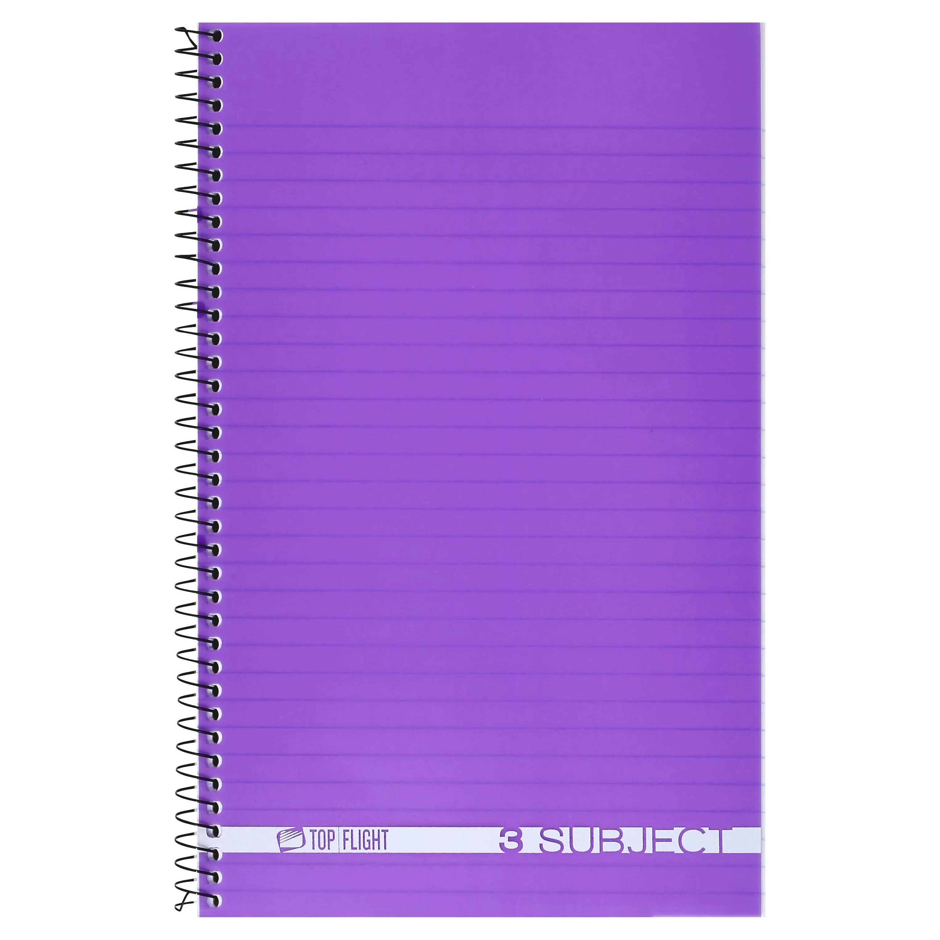 Top Flight Boss Notebook, 3 Subject, College Rule, 108 Sheets