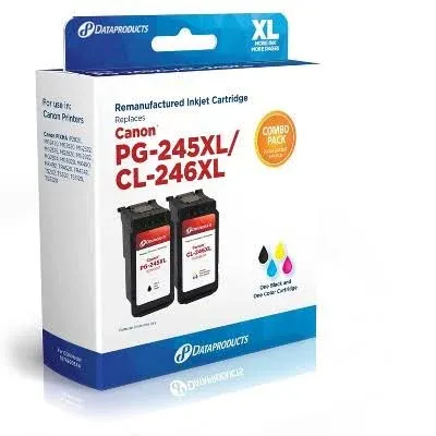 Dataproducts Remanufactured Inkjet Cartridge Combo Fits Canon PG-245XL/CL-246XL ...