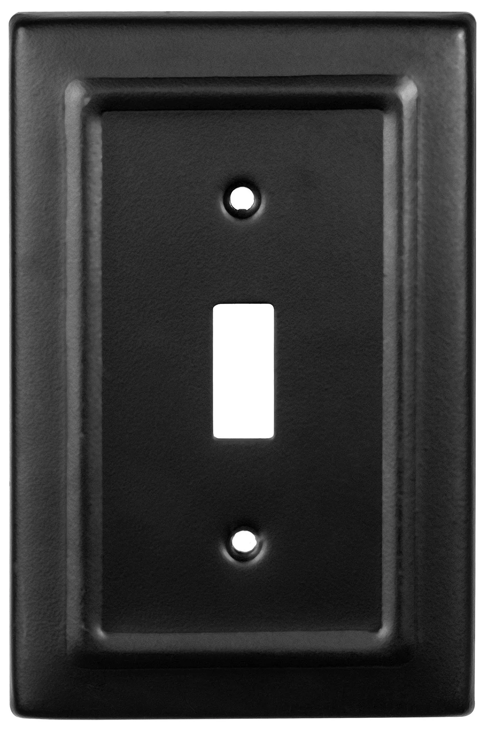 1-Gang Toggle Light Switch Wall Plate Monarch Abode Color: Matte Black