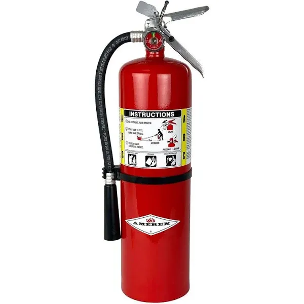 Amerex Fire Extinguisher, Dry, ABC, Size: 10 lbs, Red B456