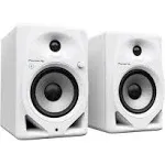 Pioneer DJ DM-50D-BT-W 5-inch Desktop Active Monitor Speaker Pair with Bluetooth - White