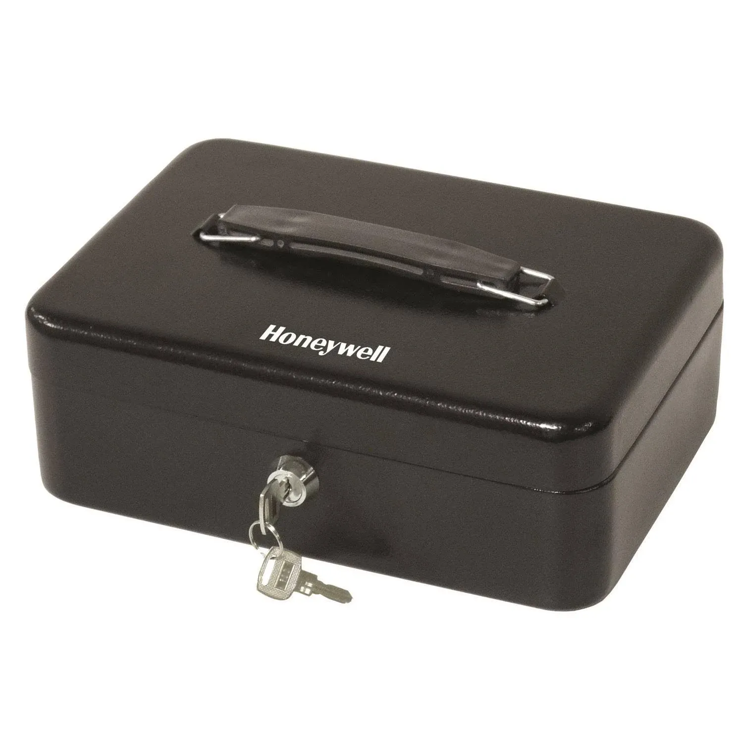 Honeywell Standard Cash Box, 9.8 x 7.3 x 4.1, Steel, Black ;