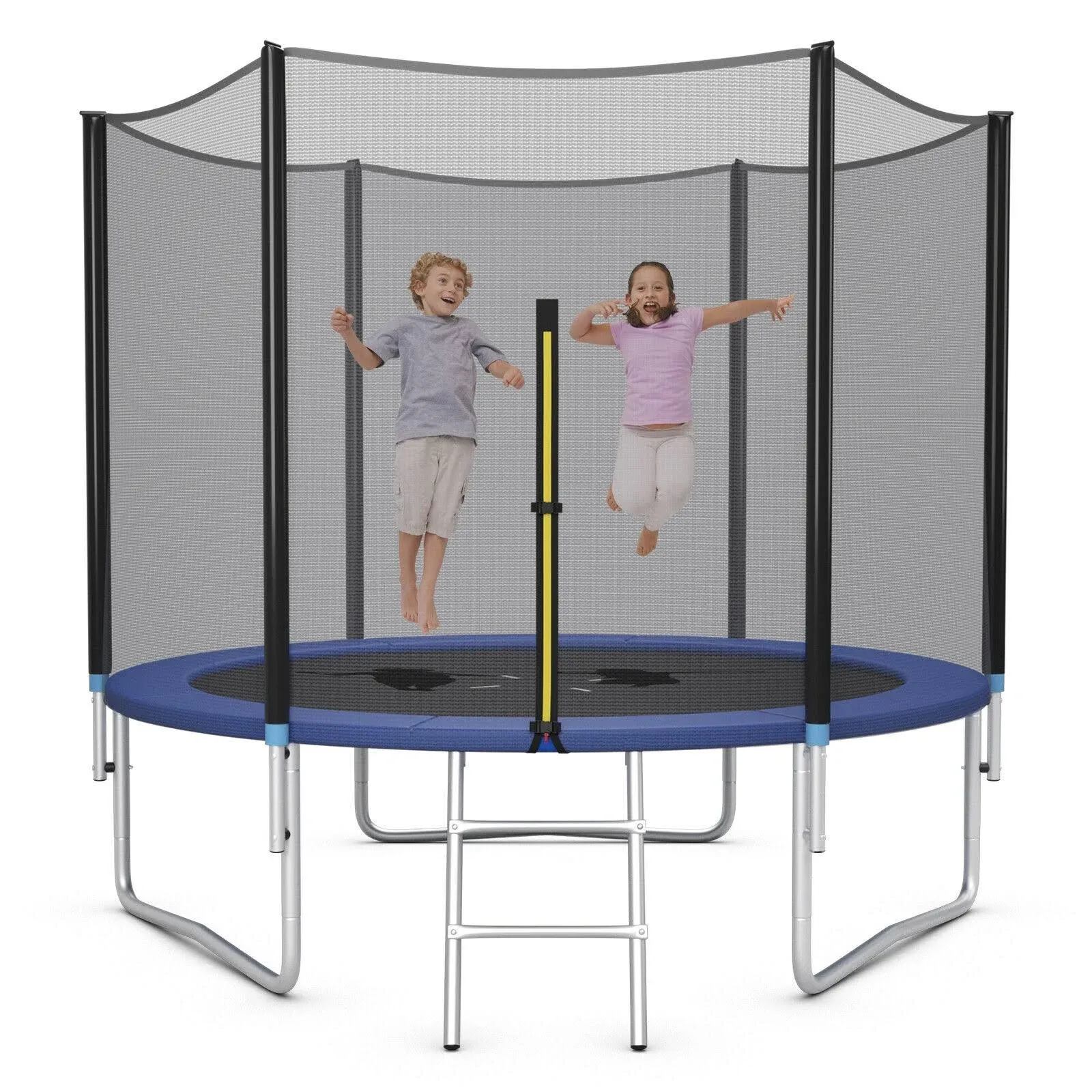 8/10/12/14/15/16 Feet Outdoor Trampoline Bounce Combo with Safety Closure Net Ladder