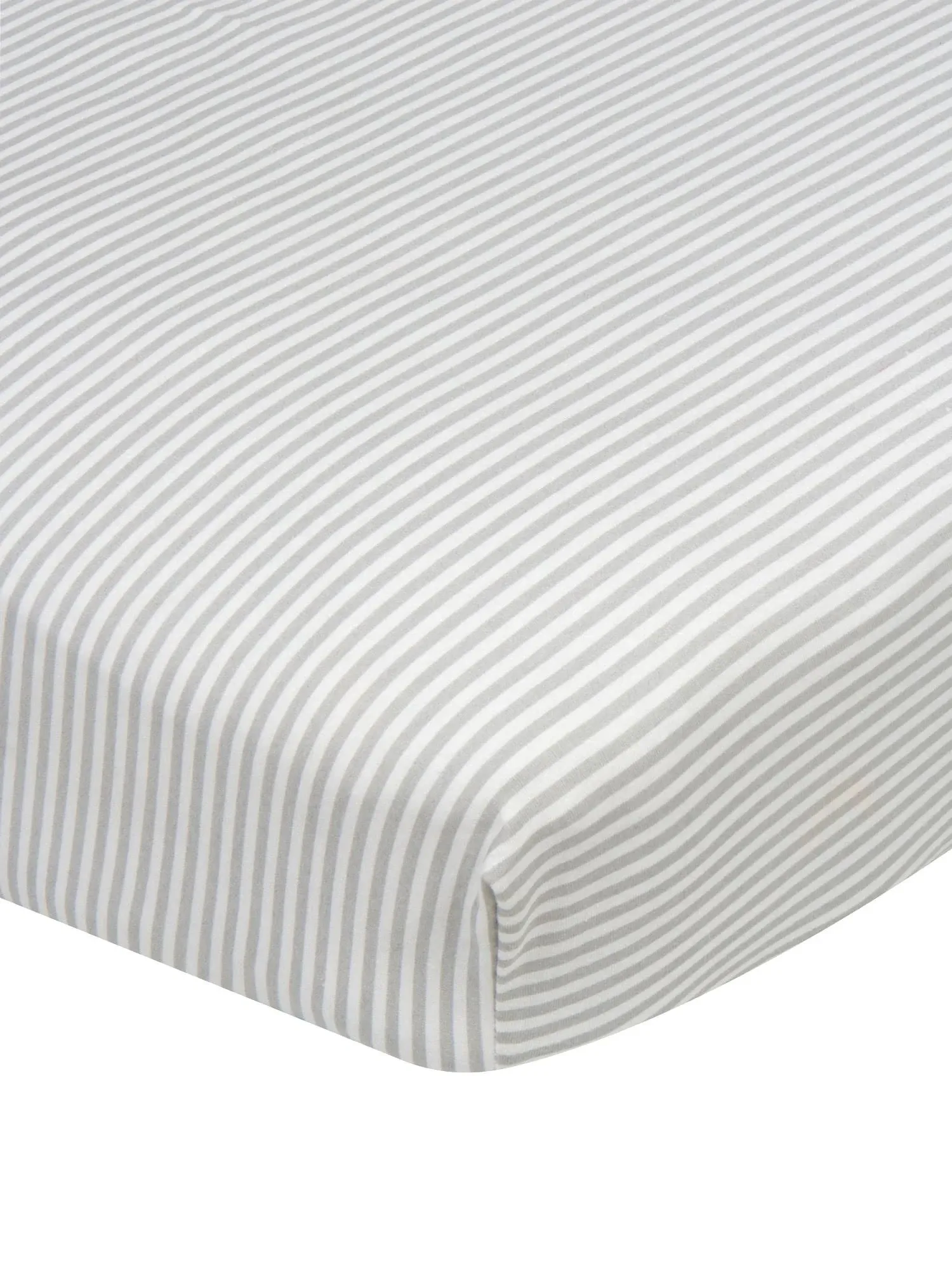 Neutral Stripes Fitted Crib Sheet