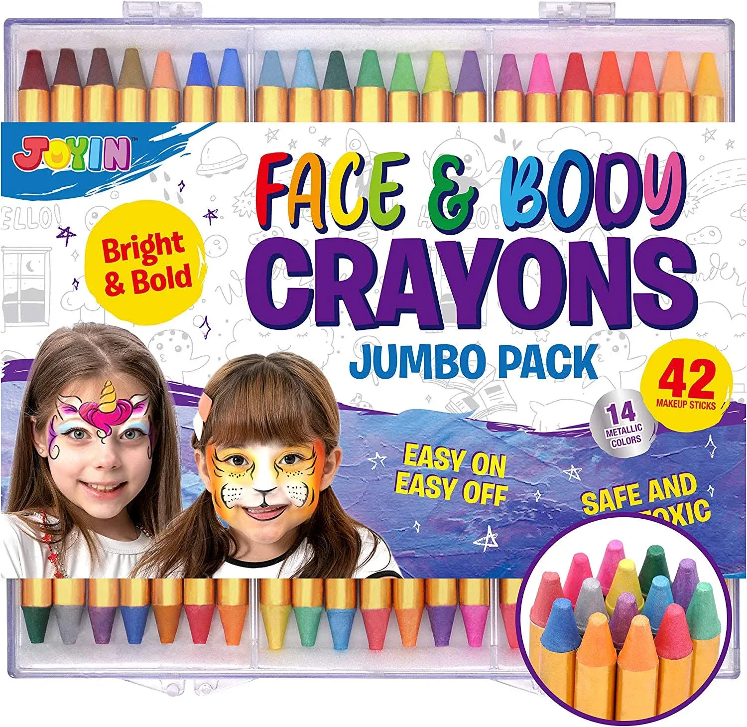 42PCS Face and Body Paint Crayons Painting Kit Safe & Non-Toxic Party Gift 840165809939 | eBay