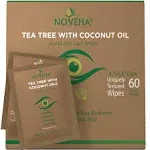 NOVEHA Tea Tree &amp; Coconut Oil Eyelid &amp; Lash Wipes | For Demodex Blepharitis &amp;...