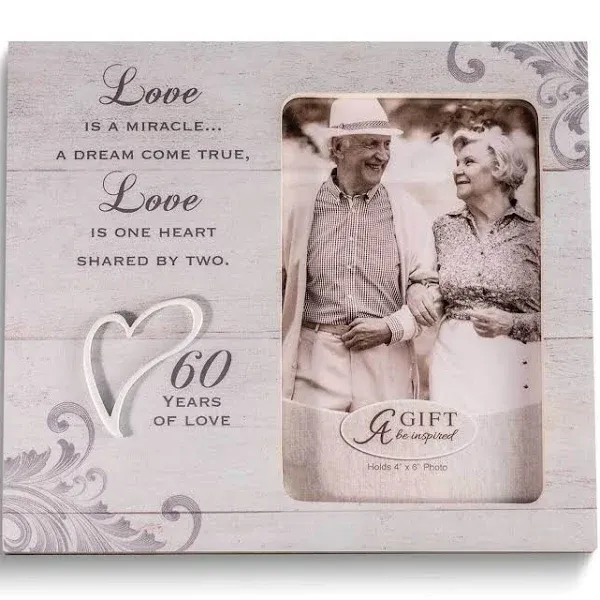 CA Gift 244347 4 x 6 Holds 60th Anniversary Photo Frame