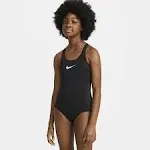 Girls' Nike Essential Racerback One Piece Swimsuit Large Black