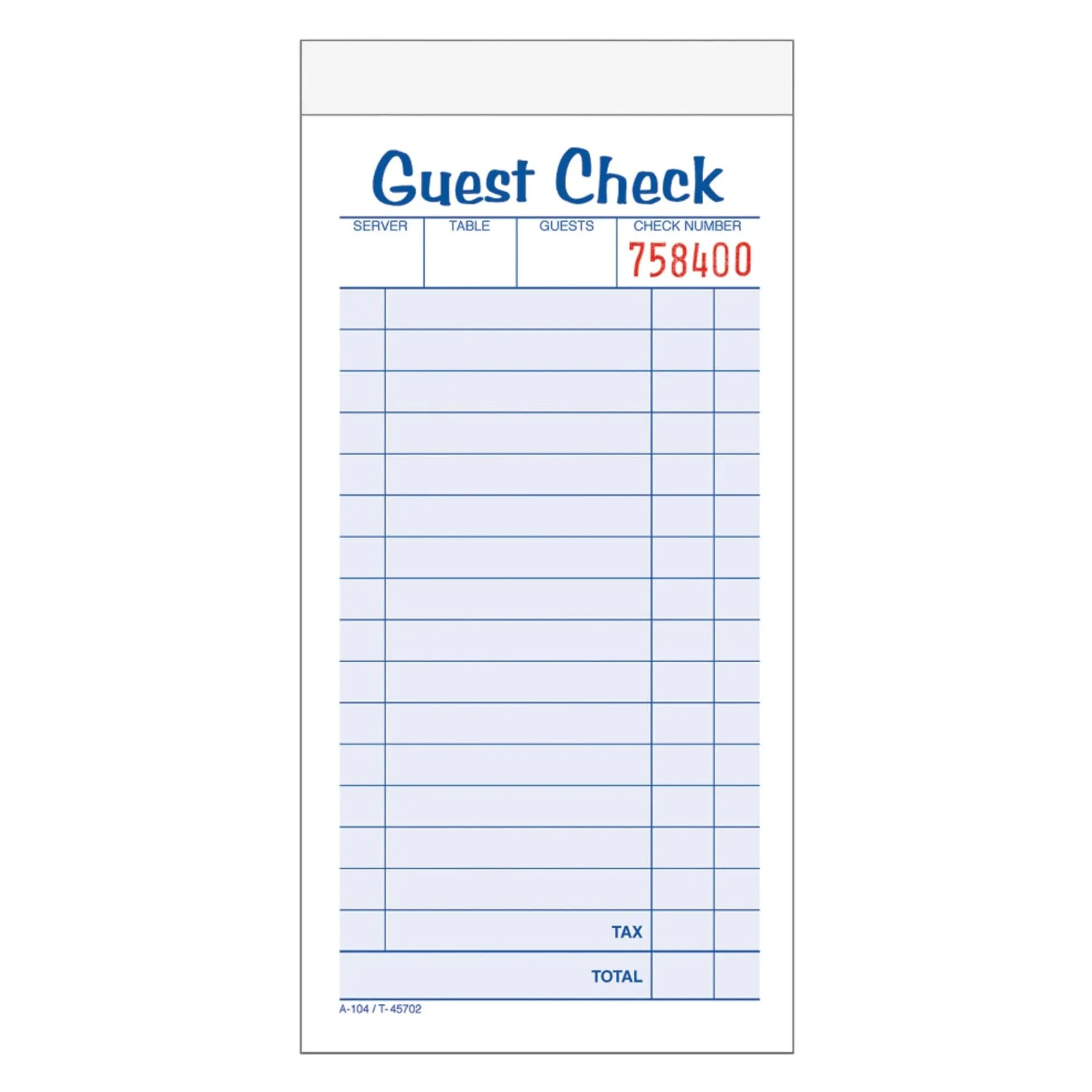 Adams Guest Check Pads