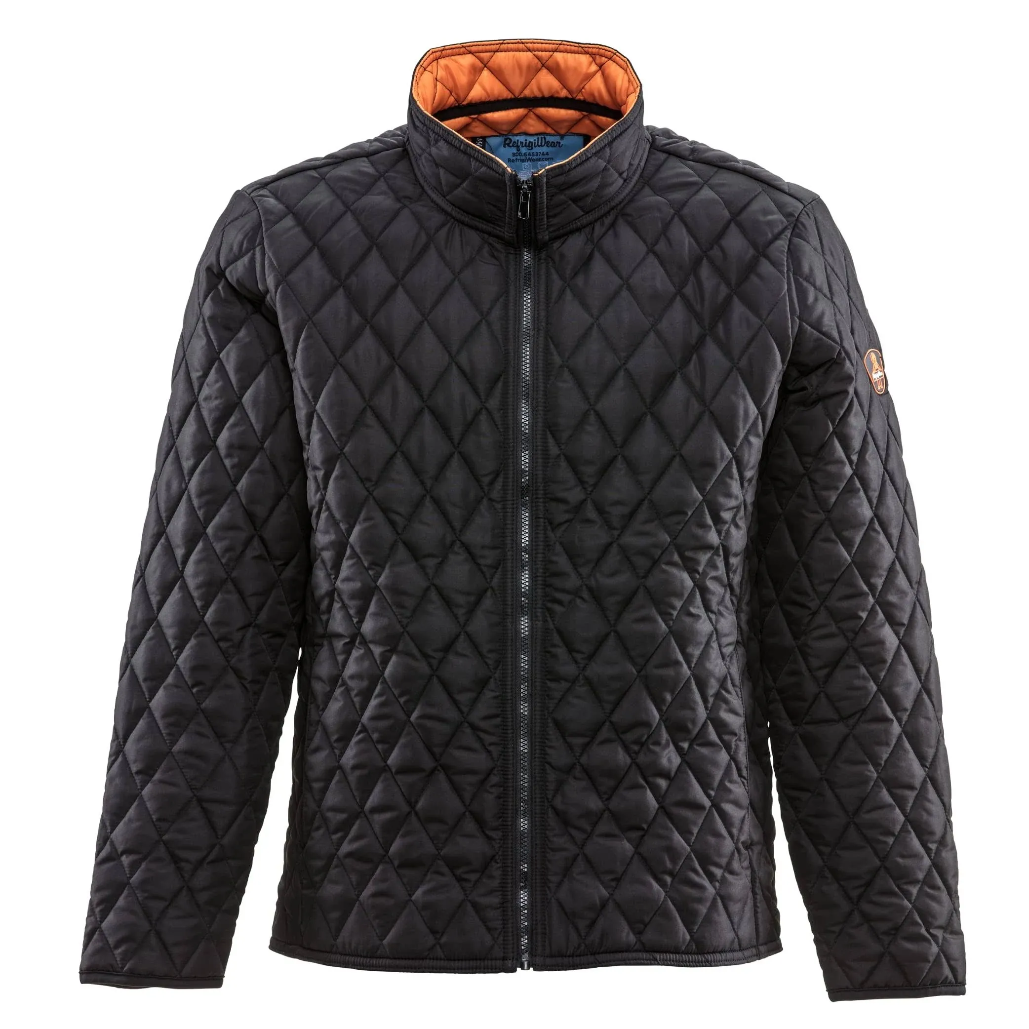 Adult Refrigiwear Men's Lightweight Diamond Quilted Jacket 8705RBLK