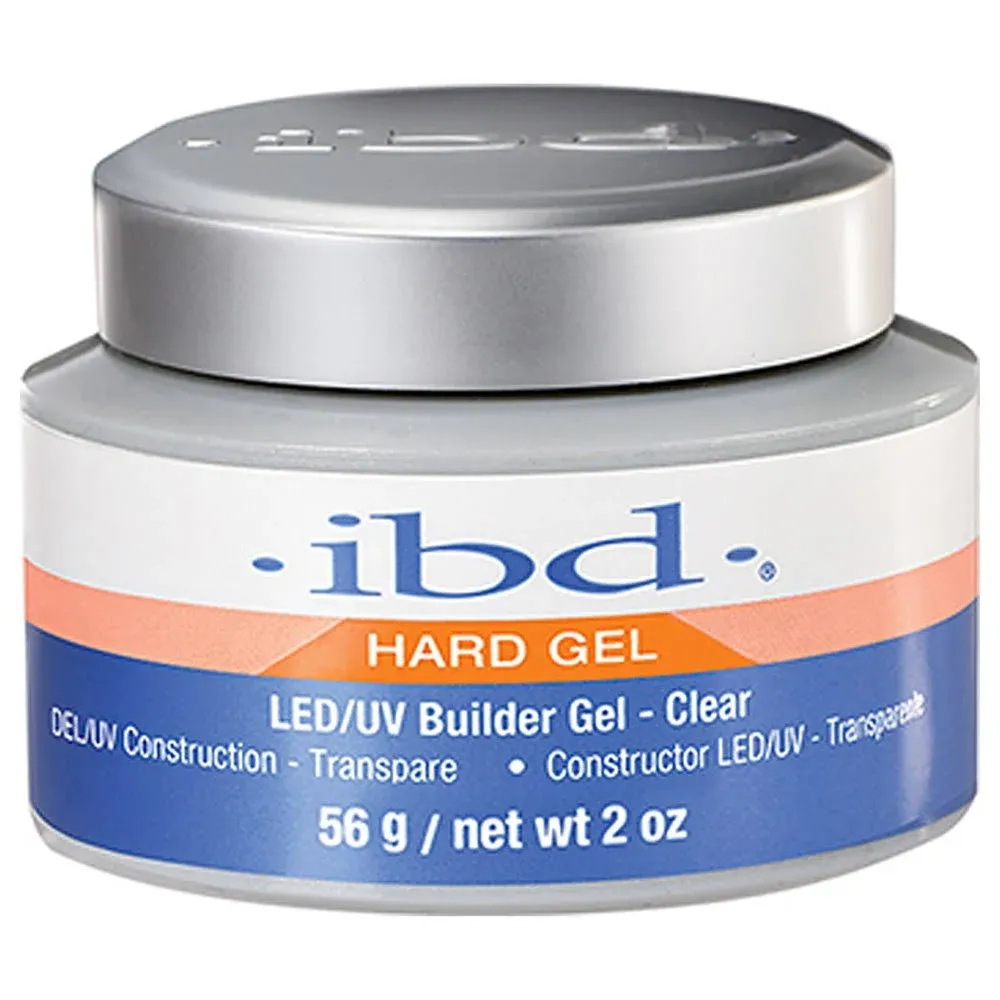 IBD Hard Gel LED/UV Builder Gel Clear 2 oz