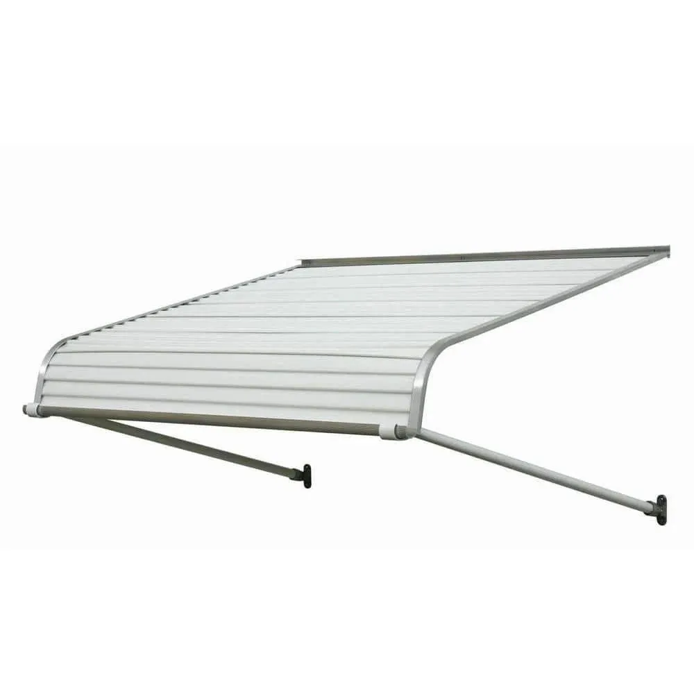 Aluminum Door Canopy With Support Arms In White From Nuimage Awnings 60425