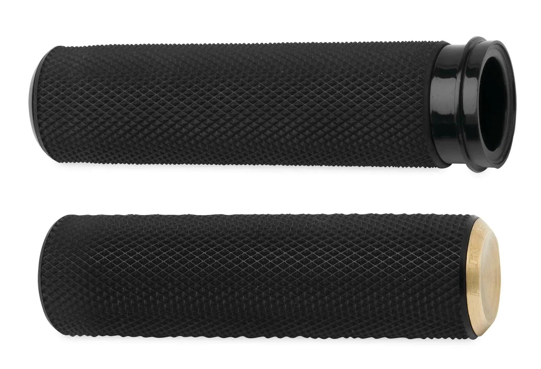 Arlen Ness 07-334 Brass Fusion Knurled Hand Grips for Harley Electronic TBW