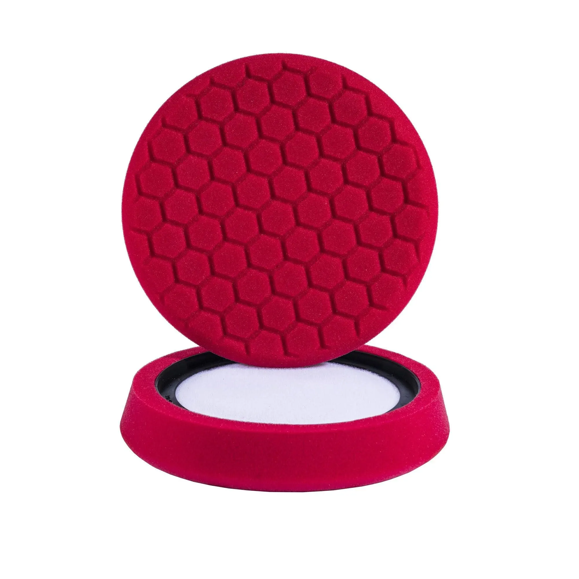 Chemical Guys BUFX_107HEX - Self-Centered Hex Logic Perfection Micro-Fine Finishing Pad for Sealants and Waxes, Red (7.5 Inch Fits 6 Inch Backing Plate)