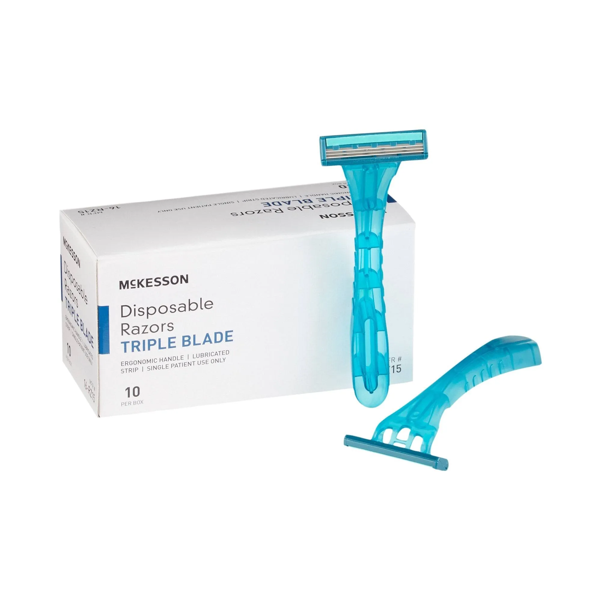 McKesson Twin-Blade Disposable Razor, Blue