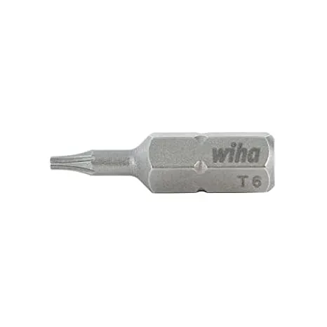 Wiha Quality Tools - 71506-PK - Torx Head Insert Bit for 1/4&quot; Hex Drive, T6 x 1&quot; Long (MOQ 9)