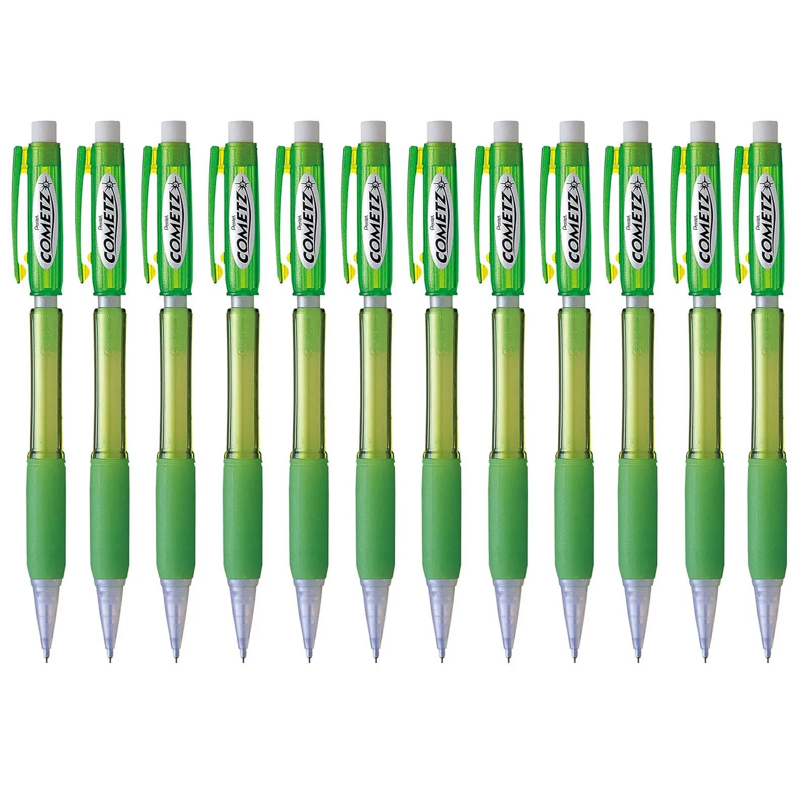 Pentel Cometz Automatic Pencil, 0.9mm, Light Green Barrel, Box of 12 (AX119K)