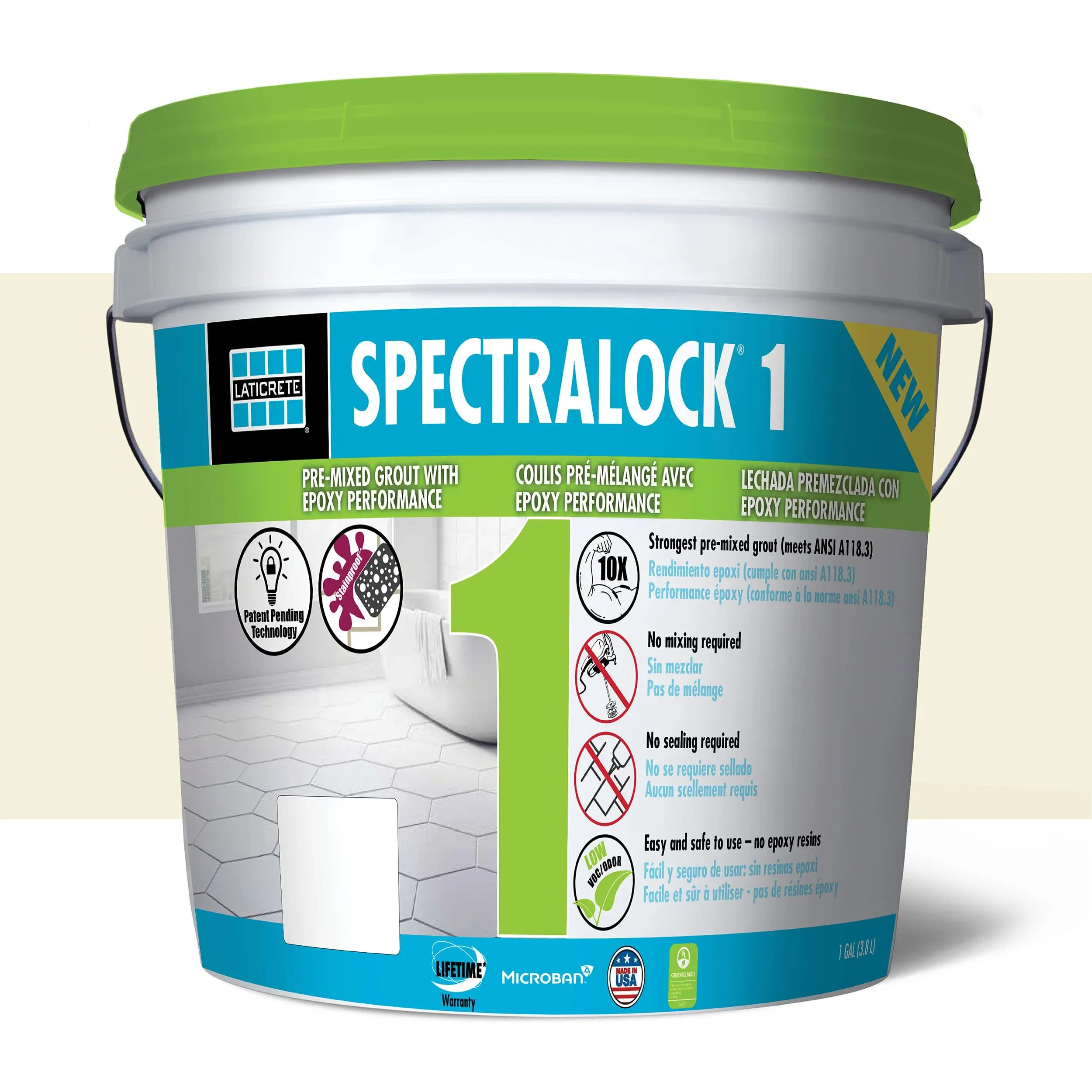 Laticrete SPECTRALOCK 1 Pre-Mixed Grout - 1 Gallon - Silk