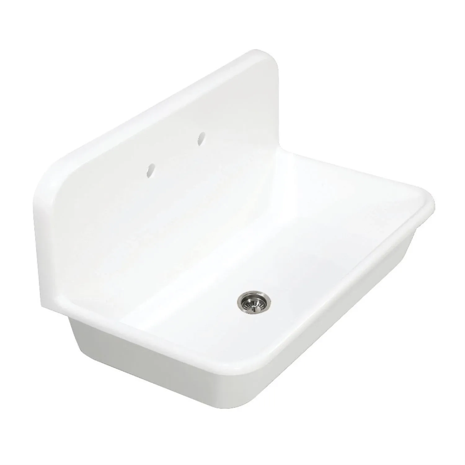 Kingston Brass Gourmetier Arcticstone 36 in. Solid Surface Farmhouse Kitchen Sink with Backsplash GKTA362119