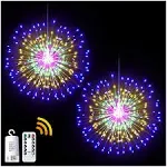 DenicMic Firework Lights Starburst Lights 200 LED Copper Wire Sphere Lights with Remote