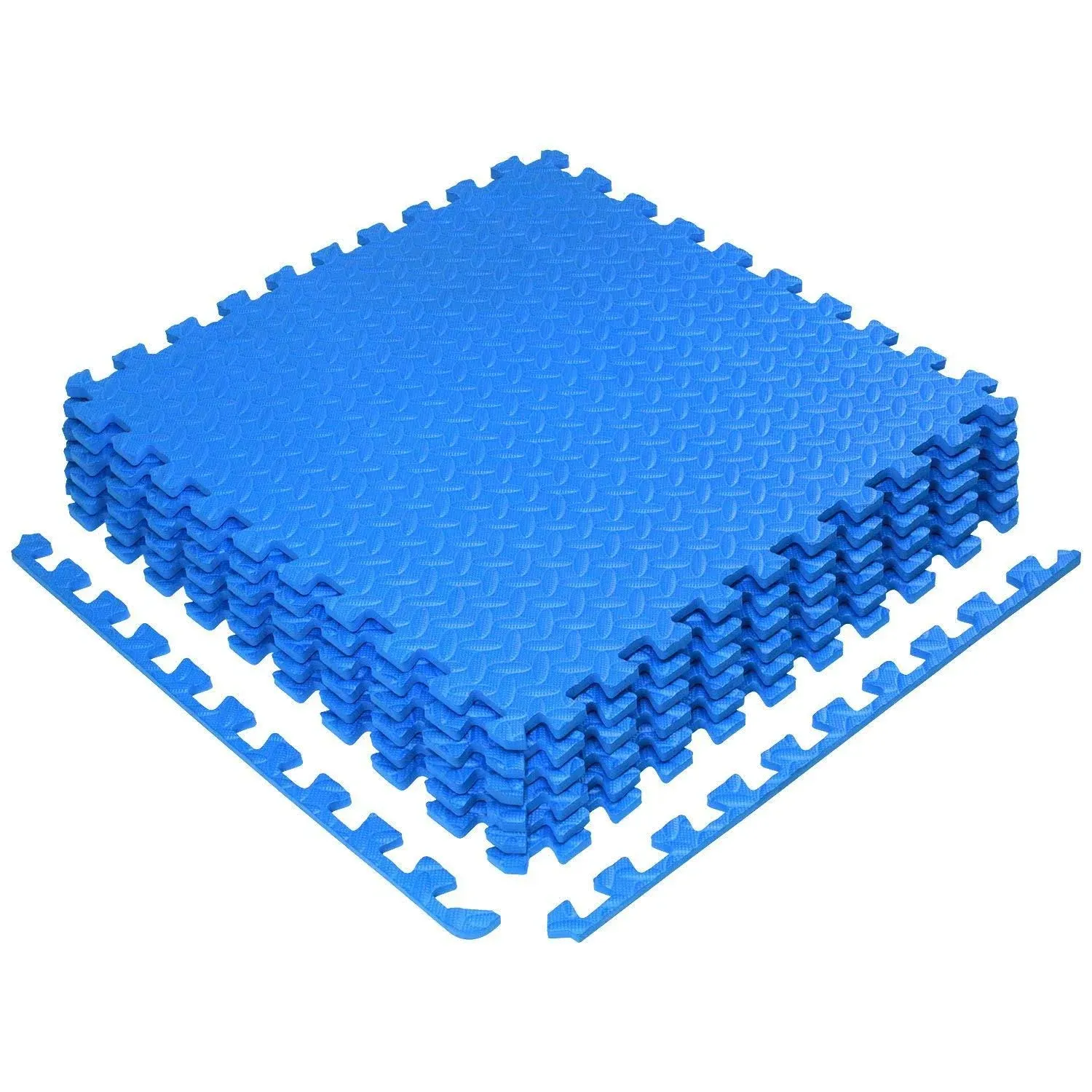 Interlocking Exercise Mat - Blue - 6pc