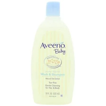 2 Pack Aveeno Baby Wash And Shampoo 18 Oz. Each