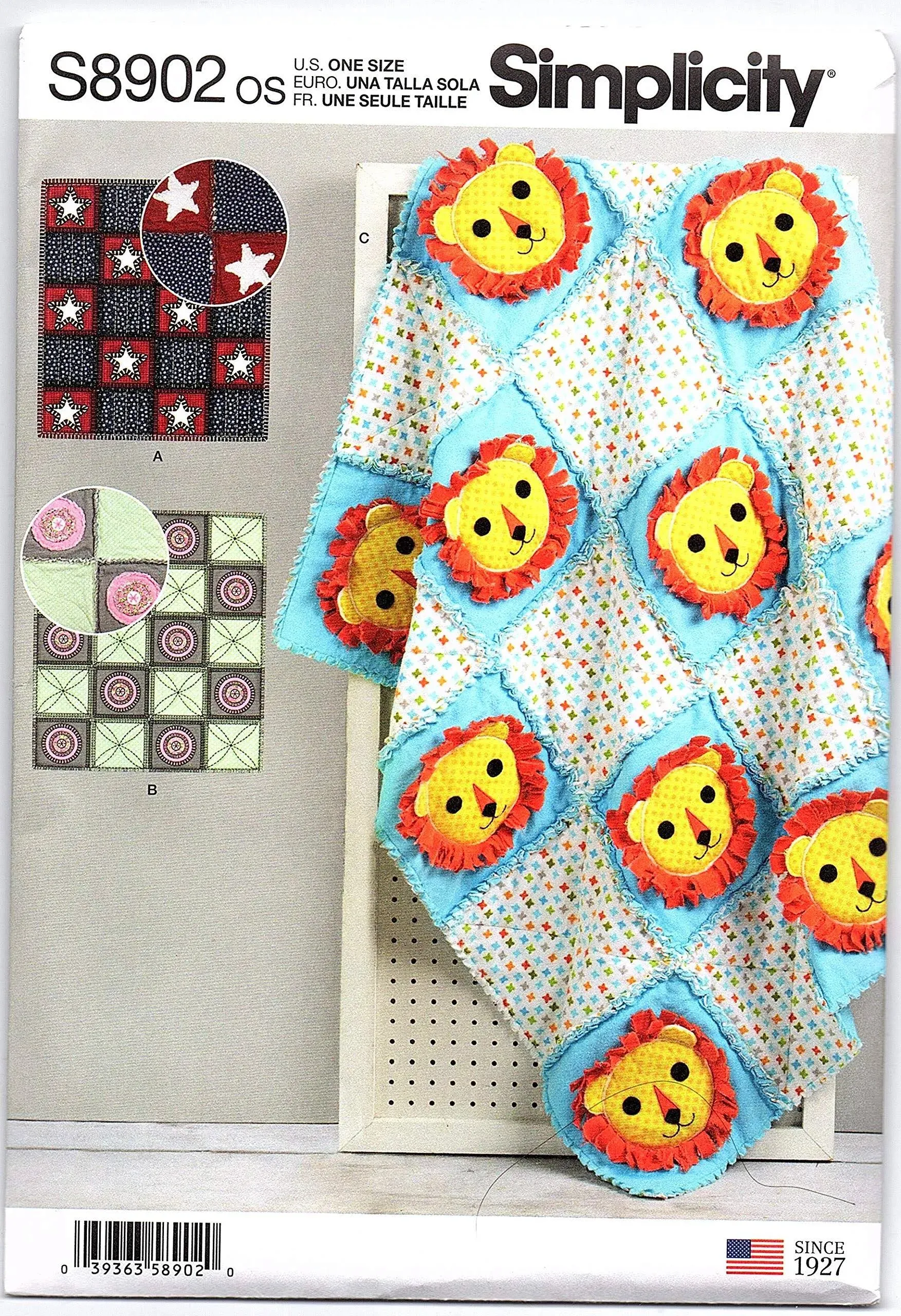 Simplicity Sewing Pattern S8902 - Use to Make - 3 Designs of Rag Quilts