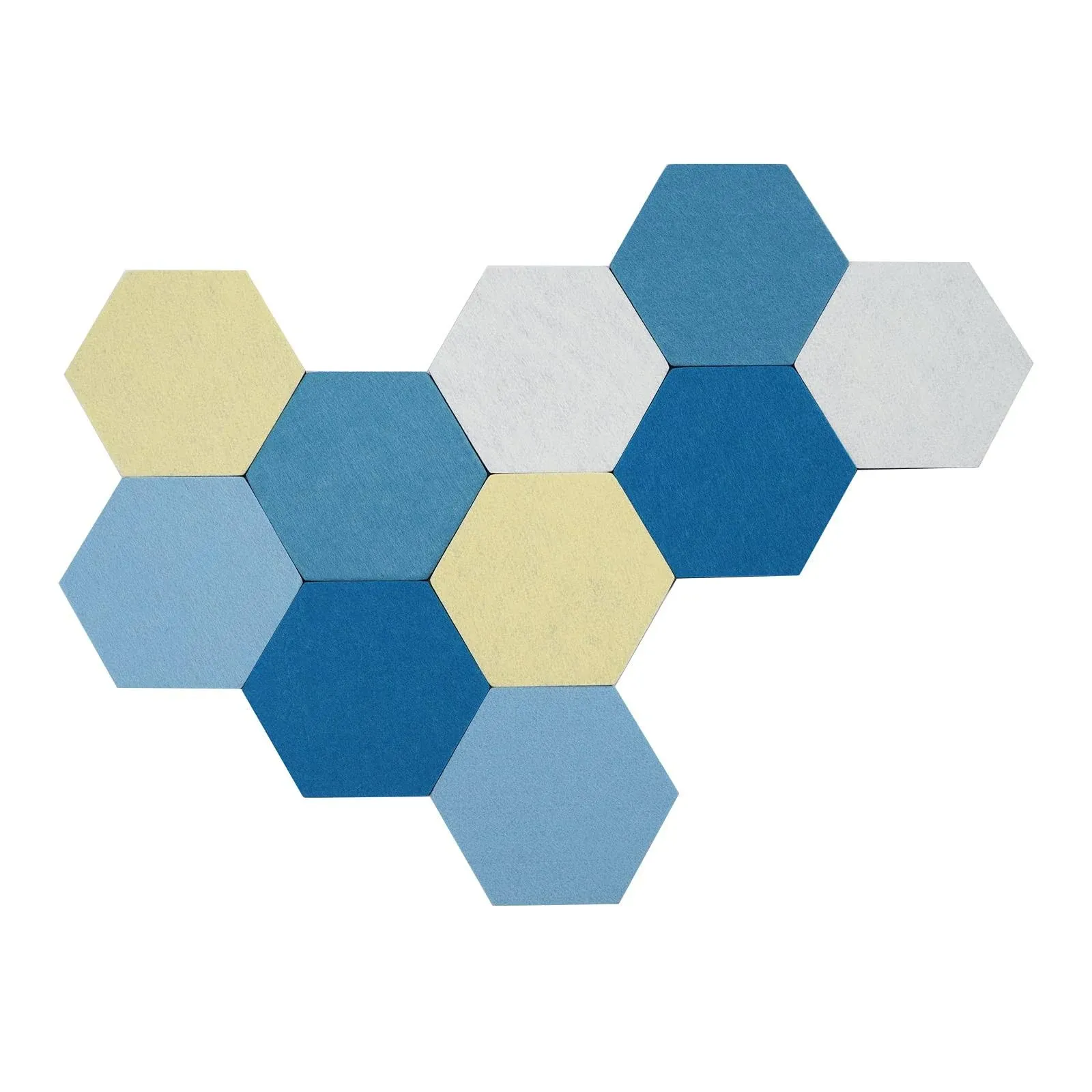 Afumazi 10pcs Self Adhesive Felt Board Tiles Hexagon Bulletin Board for Walls ...