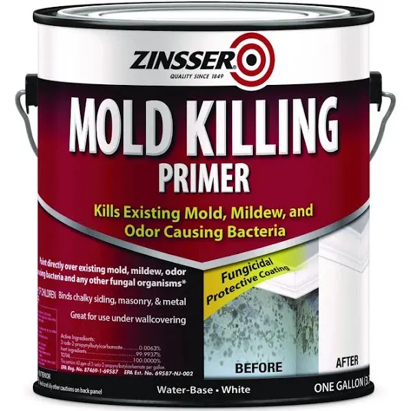 Zinsser 276049CT Mold Killing Primer – 2 / Carton – White