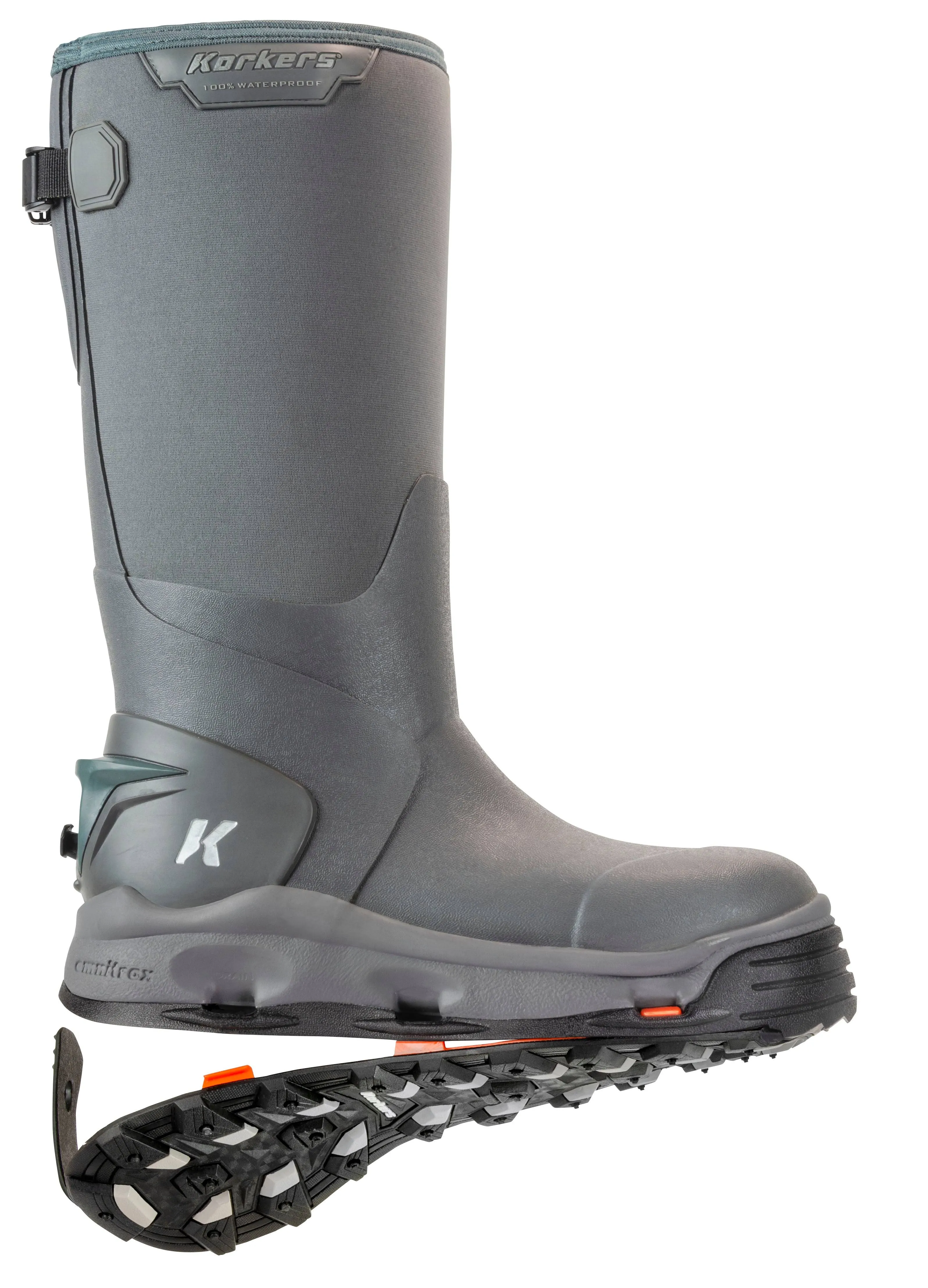 Korkers Women's Neo Arctic Rubber Boots - Inuslated and Waterproof for the Extreme Cold - Includes Interchangeable All Terrain Sole