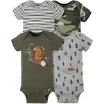 Gerber - 4Pk Baby Short Sleeve Onesies - Boy Bear