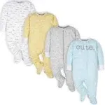 Gerber 4-Pack Baby Neutral Words Sleep 'N Plays - Newborn