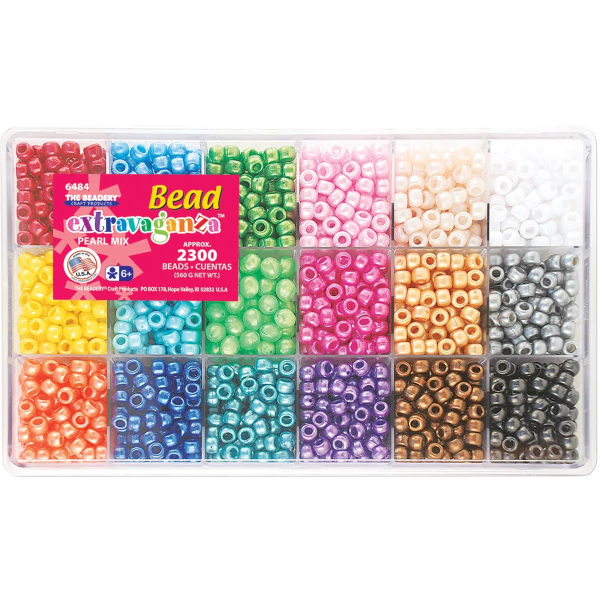 Beadery Bead Extravaganza Bead Box Kit 19.75oz, Pastel & Jelly 