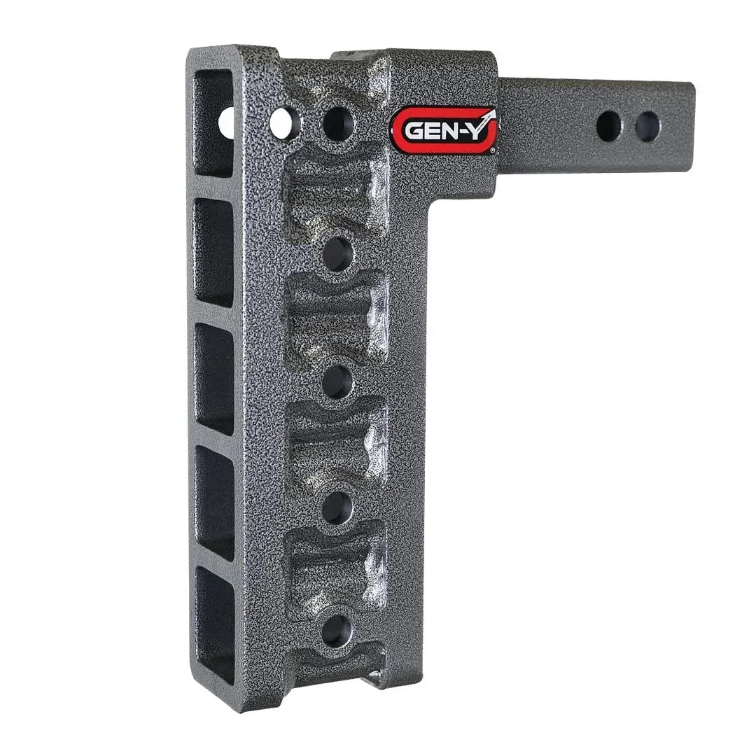 GEN-Y GH-505 MEGA-Duty Adjustable 10" Drop Hitch Only for 2" Receiver - 16,000 LB Towing Capacity - 2,000 LB Tongue Weight