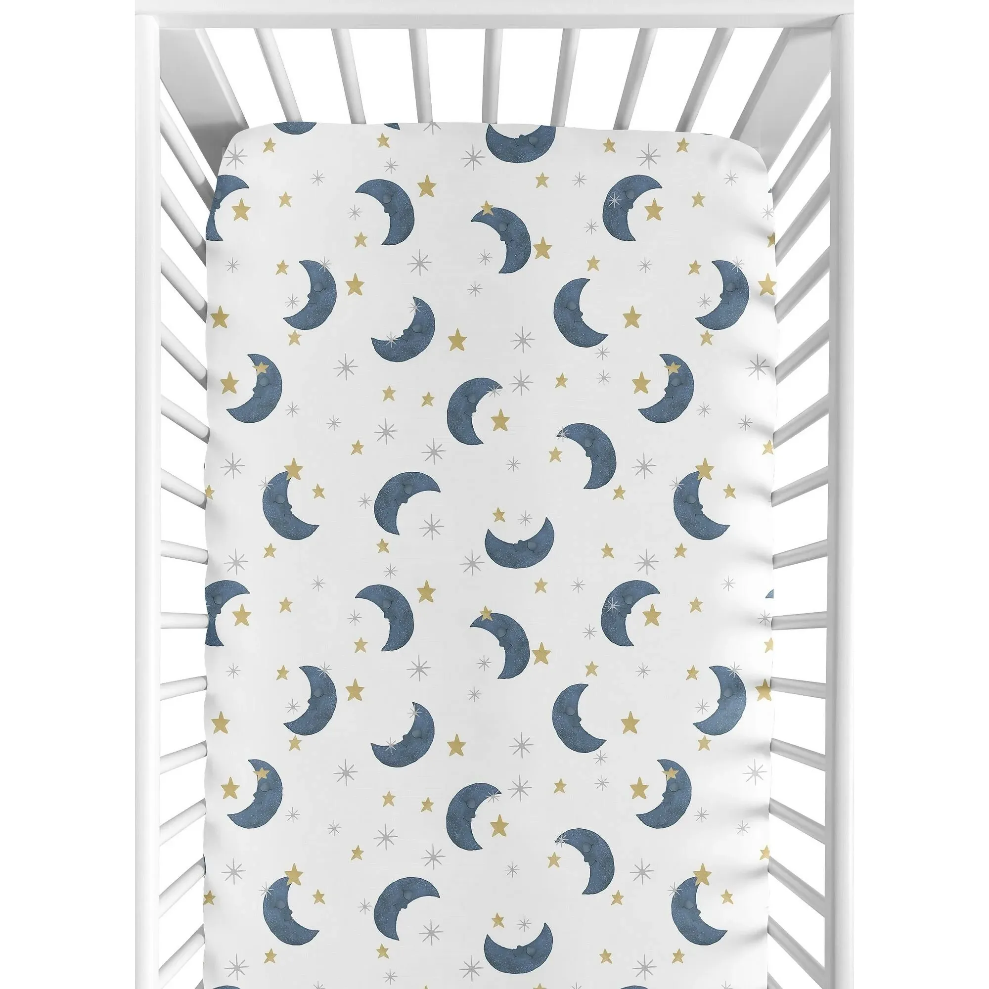 Sweet Jojo Designs Moon Bear Fitted Crib Sheet