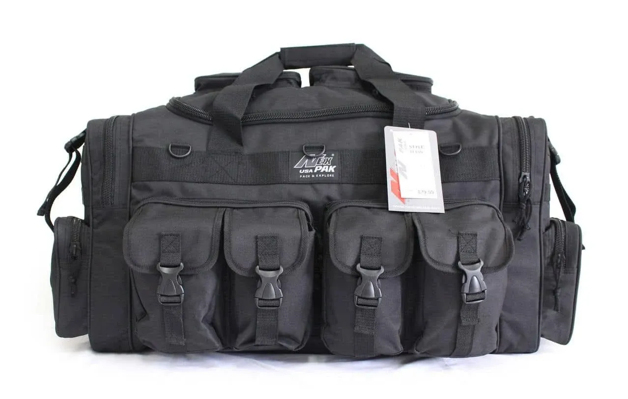 30" Tactical Duffle Military Molle Gear Shoulder Strap Range Bag TF130 BK Black