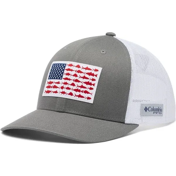 Columbia Unisex-Adult Pfg Fish Flag Mesh Snap Back