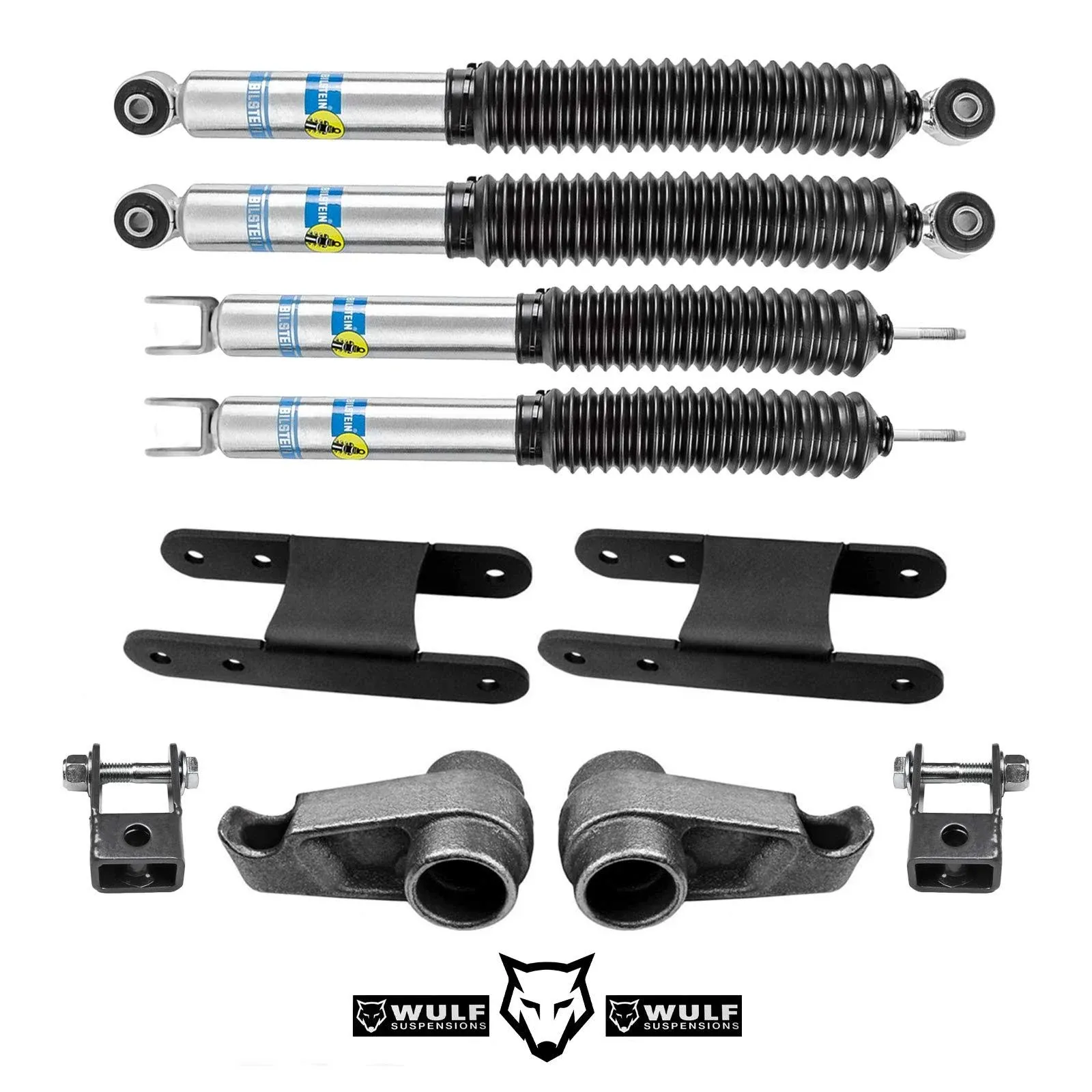 Wulf 3" Front 3" Rear Lift Kit with Bilstein Shocks compatible with 2006-2010 Hummer H3 4X4