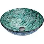 Vigo Glass Vessel Bathroom sink; oceania