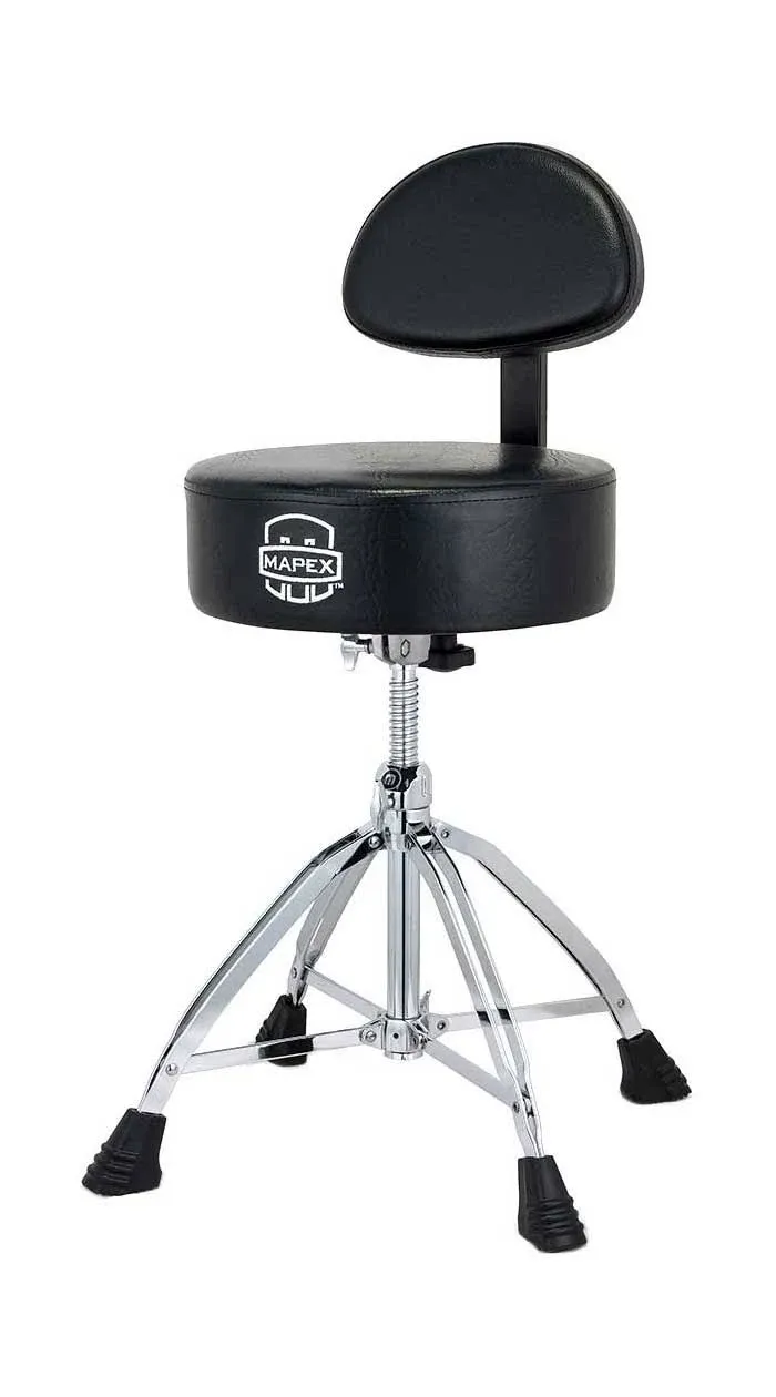 Mapex T870 Round Top Drum Throne With Back-Rest