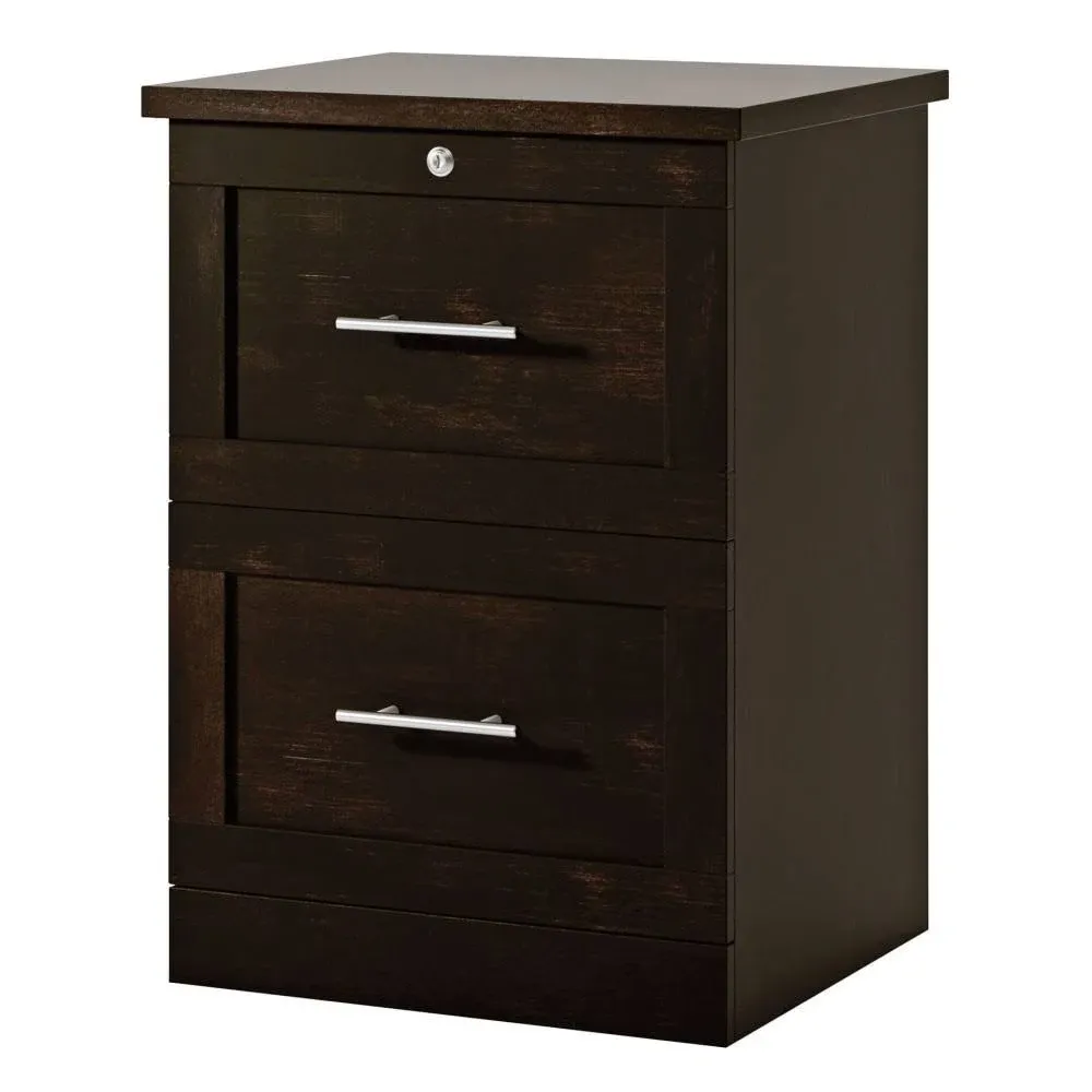 17"D Vertical 2-Drawer File Cabinet, Spring Oak