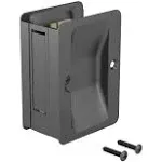 Onward Rectangular Pocket Door Passage Pull Black 1700FB-PS-BC