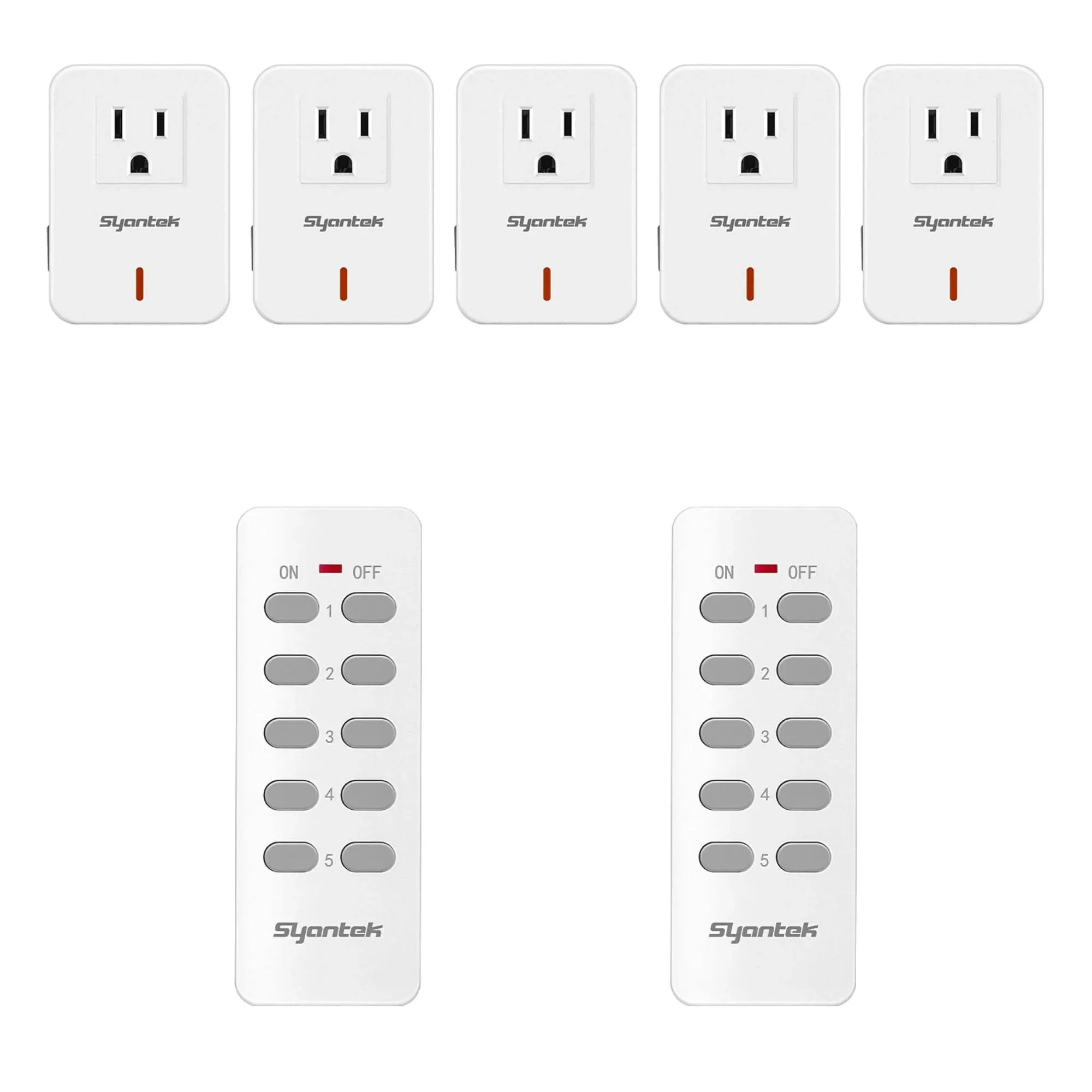 Syantek Remote Control Outlet Wireless Light Switch for Household Appl