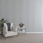 48H x 3/8T Adjustable PVC Slat Wall Panel Kit w/ 3W Slats, Unfinished contains 15 Slats